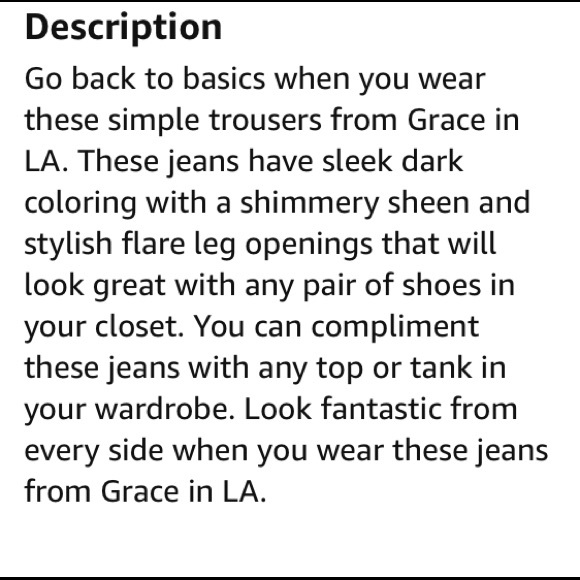 5🌟Rated!!  Grace in LA Trouser Jeans - Picture 4 of 5